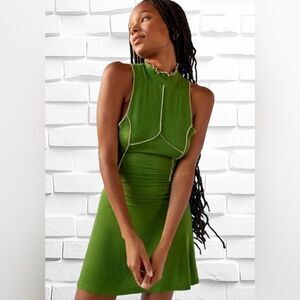 Urban Outfitters Women’s Size Small Deja Seamed Mini Dress • Raw Edge Sleeveless